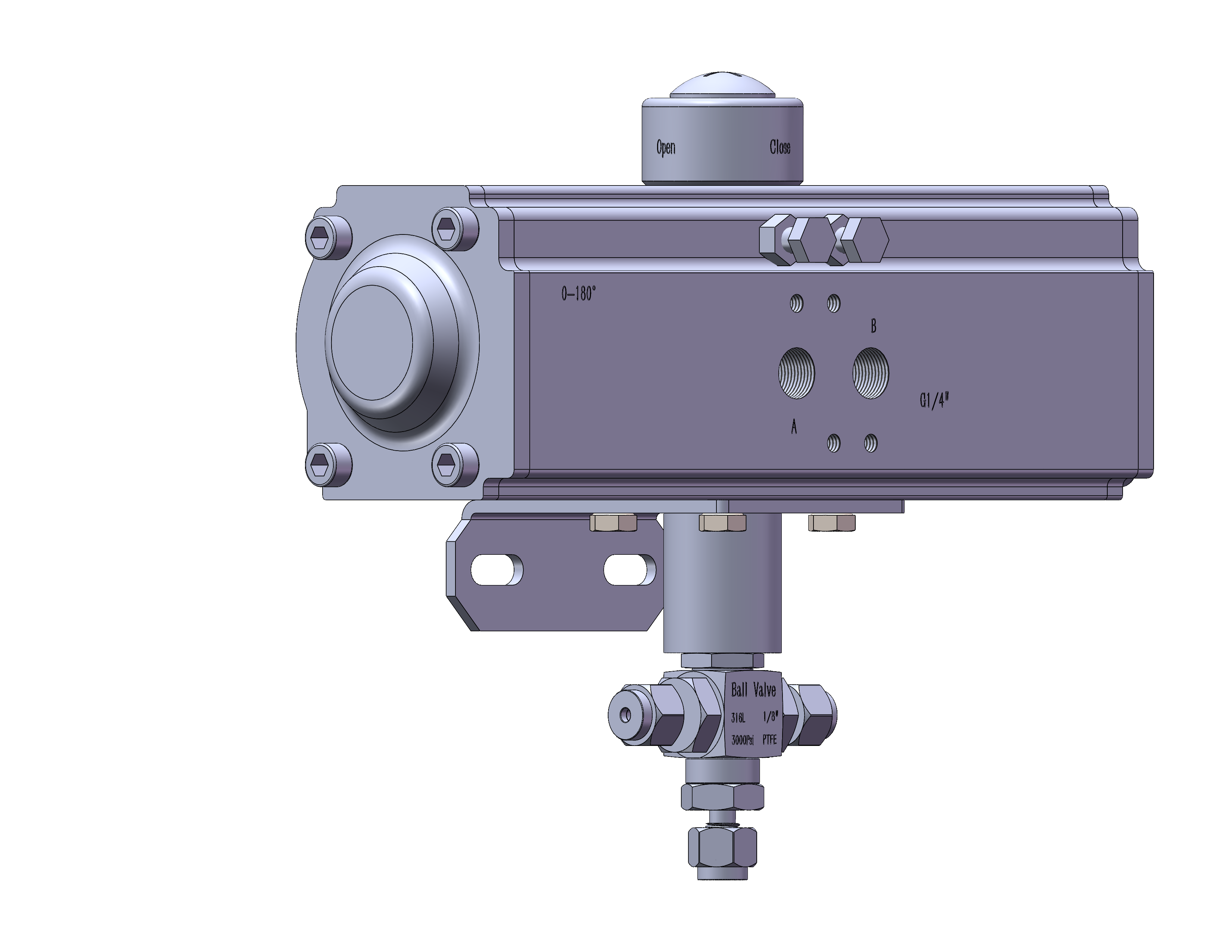 三通气动卡套球阀